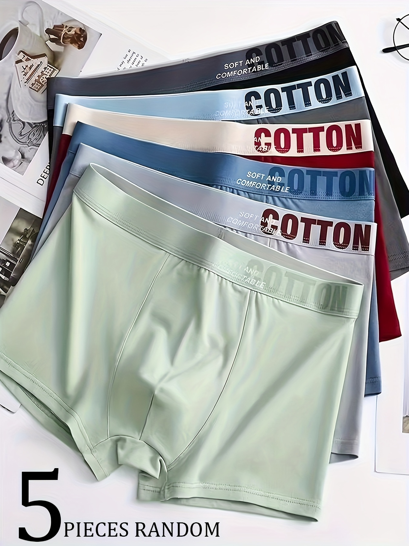 Lot de 5 Boxers pour Homme – Confort Quotidien